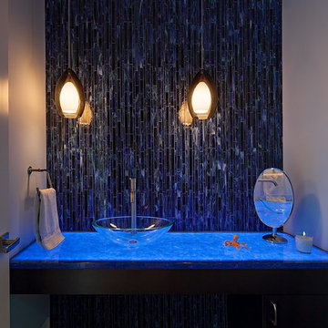 Water Themed Powder Room