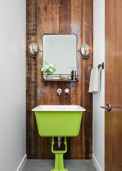 Eclectic Powder Room by Adeeni Design Group