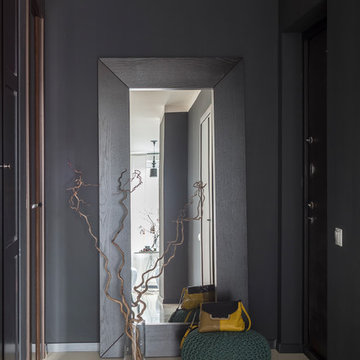 Entrance closet furniture loret v2 mini black-facades various colours 