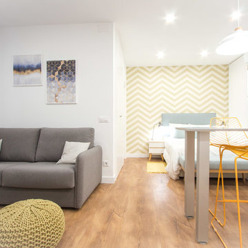 Proyecto de reforma e interiorismo de mini apartamento en Chamberí