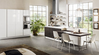 cucina laccato lucido e legno