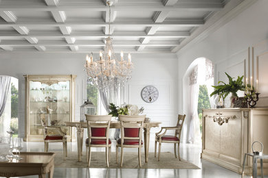 Example of a tuscan dining room design in Venice