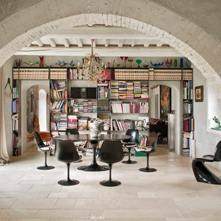 Immagine di una sala da pranzo boho chic