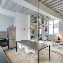 Refrigerator & Chairs