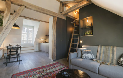Visite Privée : Esprit chalet dans un studio parisien de 30 m²