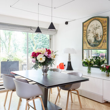 Rénovation épurée pour cet appartement sur l'île de la Jatte