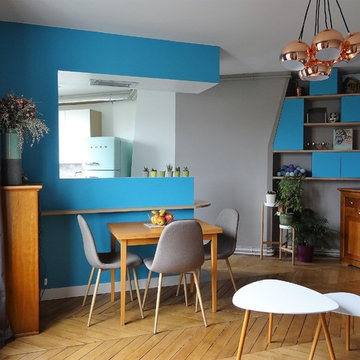 Séjour scandinave coloré