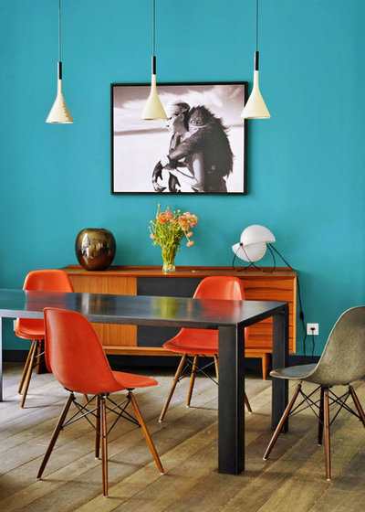 Eclectic Dining Room by MOC, Maisons Objets & Chantiers