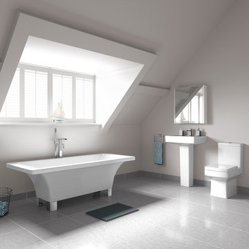 1700x800mm Isabella Freestanding Bath with Belfort Suite - Large