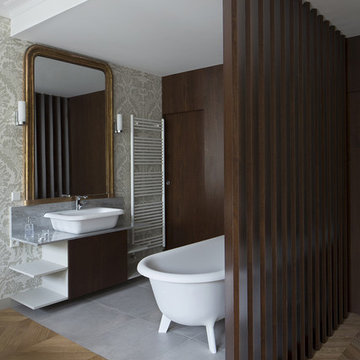 Appartement haussmannien Paris Artois - salle de bains/chambre