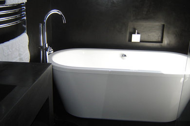 ナントにあるトランジショナルスタイルのおしゃれな浴室の写真