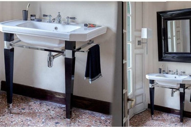 リヨンにあるトランジショナルスタイルのおしゃれな浴室の写真
