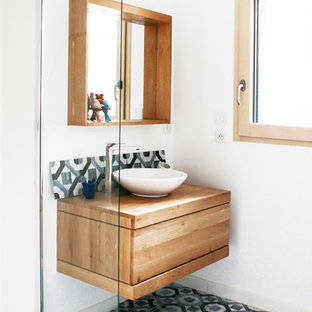 75+ Bäder mit blauen Fliesen und Zementfliesen Ideen & Bilder