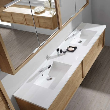 Meuble salle de bains en bois