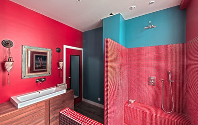 12 belles douches colorées pour une salle de bains vitaminée