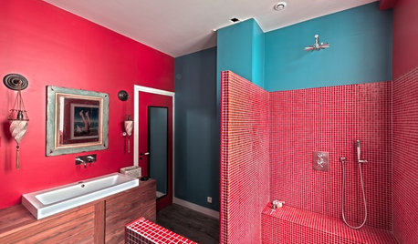 12 belles douches colorées pour une salle de bains vitaminée