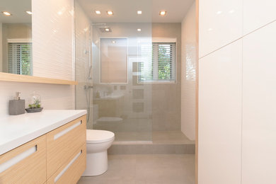 Example of a trendy master bathroom design in Other