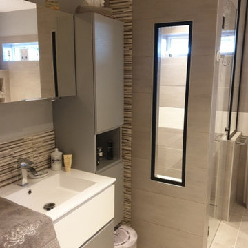 Rénovation complète d'une salle de bains de 8M2 avec WC.
