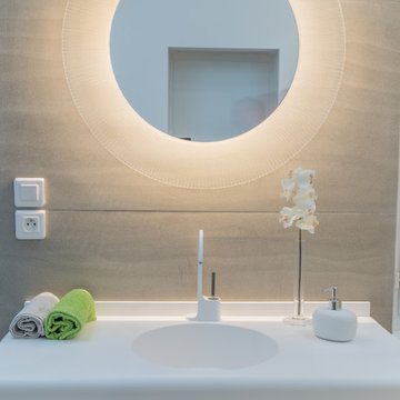 Rénovation d'une salle de bain, style contemporain