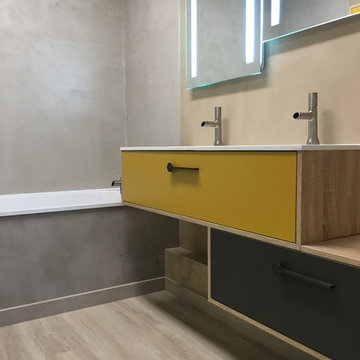 Rénovation d'une salle de bain, style moderne