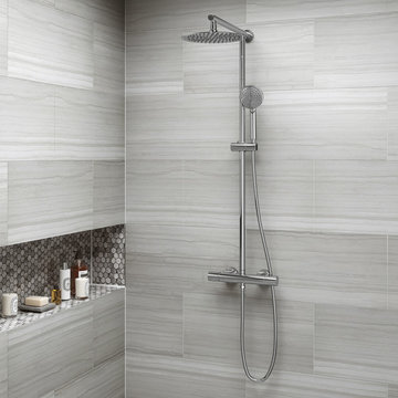 Round 250mm Cool to Touch Shower Kit with Handheld