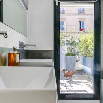 salle de bain sur les toits de Paris