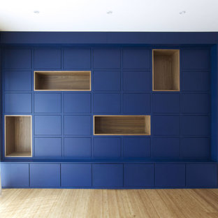 Bibliothèque bleue sur mesure