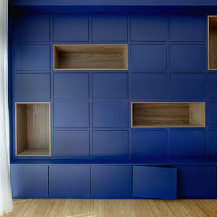 Bibliothèque bleue sur mesure