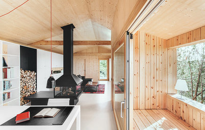 Casas Houzz: Un pequeño estudio de madera, moderno y sostenible