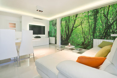 Design ideas for a world-inspired living room in Barcelona.