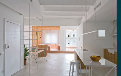 Casas Houzz: Un piso cálido, con suaves toques de color, en Barcelona