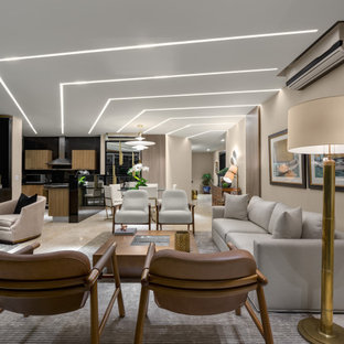 75+ Wohnen mit Marmorboden und Holzdecke Ideen & Bilder - August 2021