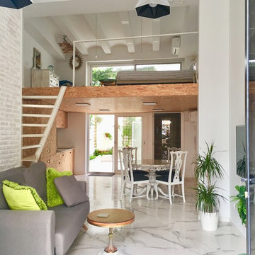 Vista del loft con mucha luz
