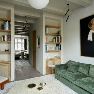 Aménagement d'un salon scandinave.