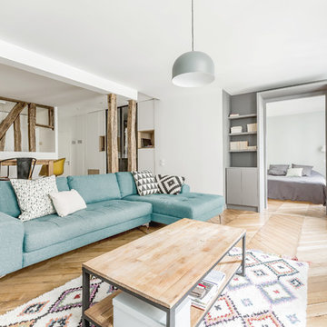Clarté et authenticité pour cet appartement parisien de 71 m²