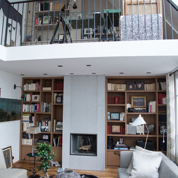 Concrete Fireplace in Panbeton® - Private Apartment, Paris VI