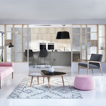 Egérie - Bibliothèque de style scandinave avec niches