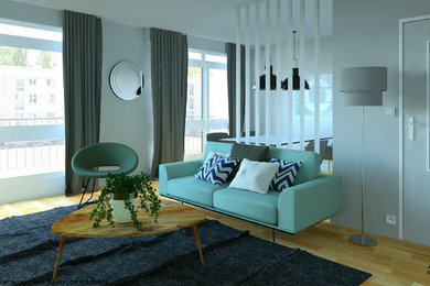 Inspiration for a scandinavian living room in Bordeaux.