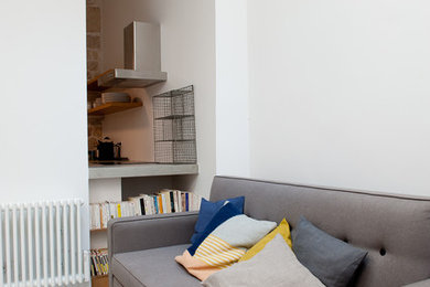 Example of an urban living room design in Paris