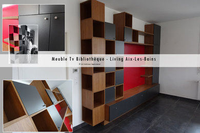 Modernes Wohnzimmer in Grenoble