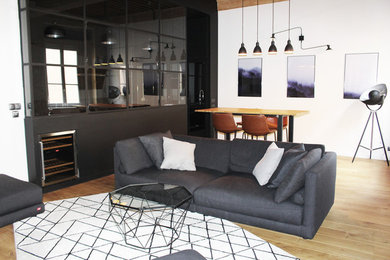 Industrial living room in Lyon.
