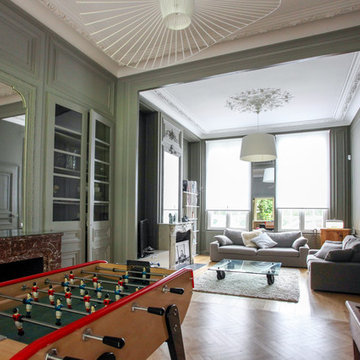 Réhabilitation d'une maison de maître - Salon classique chic