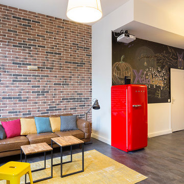 Rénovation des bureaux d'une startup, avec notamment une fresque murale