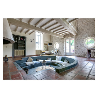 Salon grec aprés - Mediterranean - Living Room - Paris - by Katia Rocchia,  Home Designer | Houzz