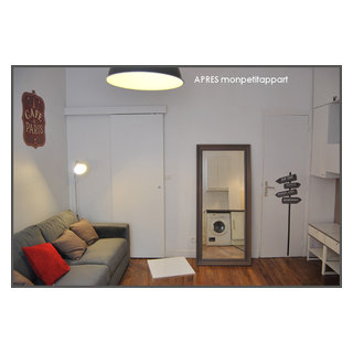 Studio de 20m2 rue du Commerce à Paris - Modern - Living Room - Paris - by  Monpetitappart | Houzz