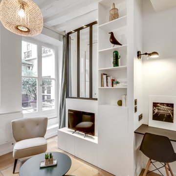 Studio parisien avec un air de maison de campagne