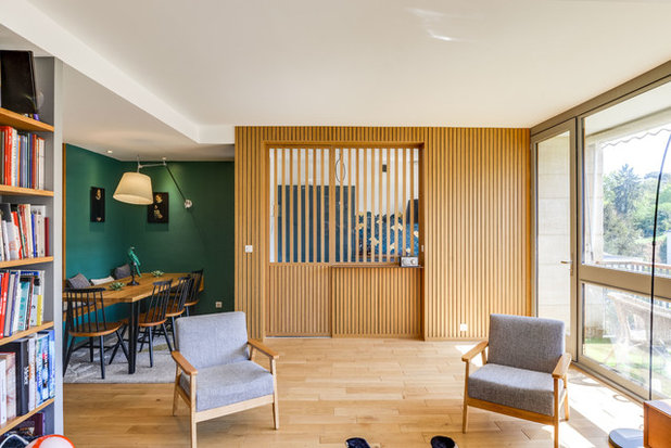 Contemporain Salon by Montmarin Interior Design