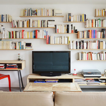 Un livre ouvert - salon contemporain
