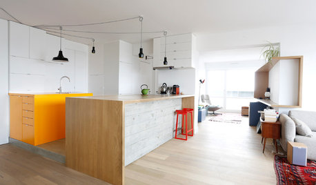 Mit Seventies-Pep! Eine Pariser Wohnküche gibt sich retro-modern