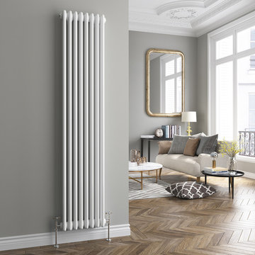 White Triple Panel Vertical Colosseum Radiator